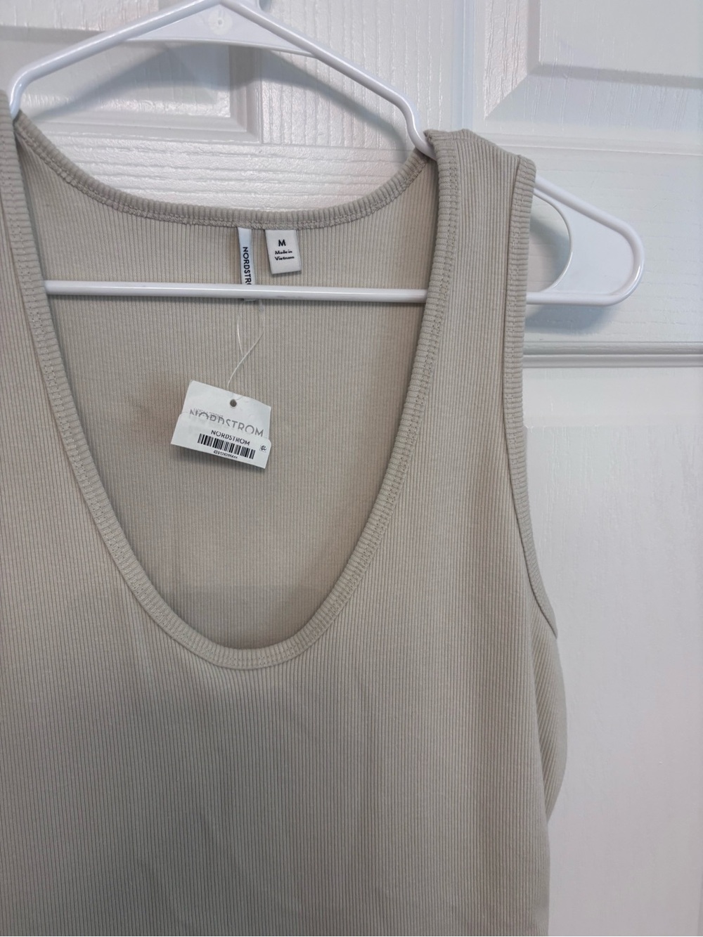Nordstrom Beige Tank Bodice Satin Skirt Dress - Picture 5 of 12